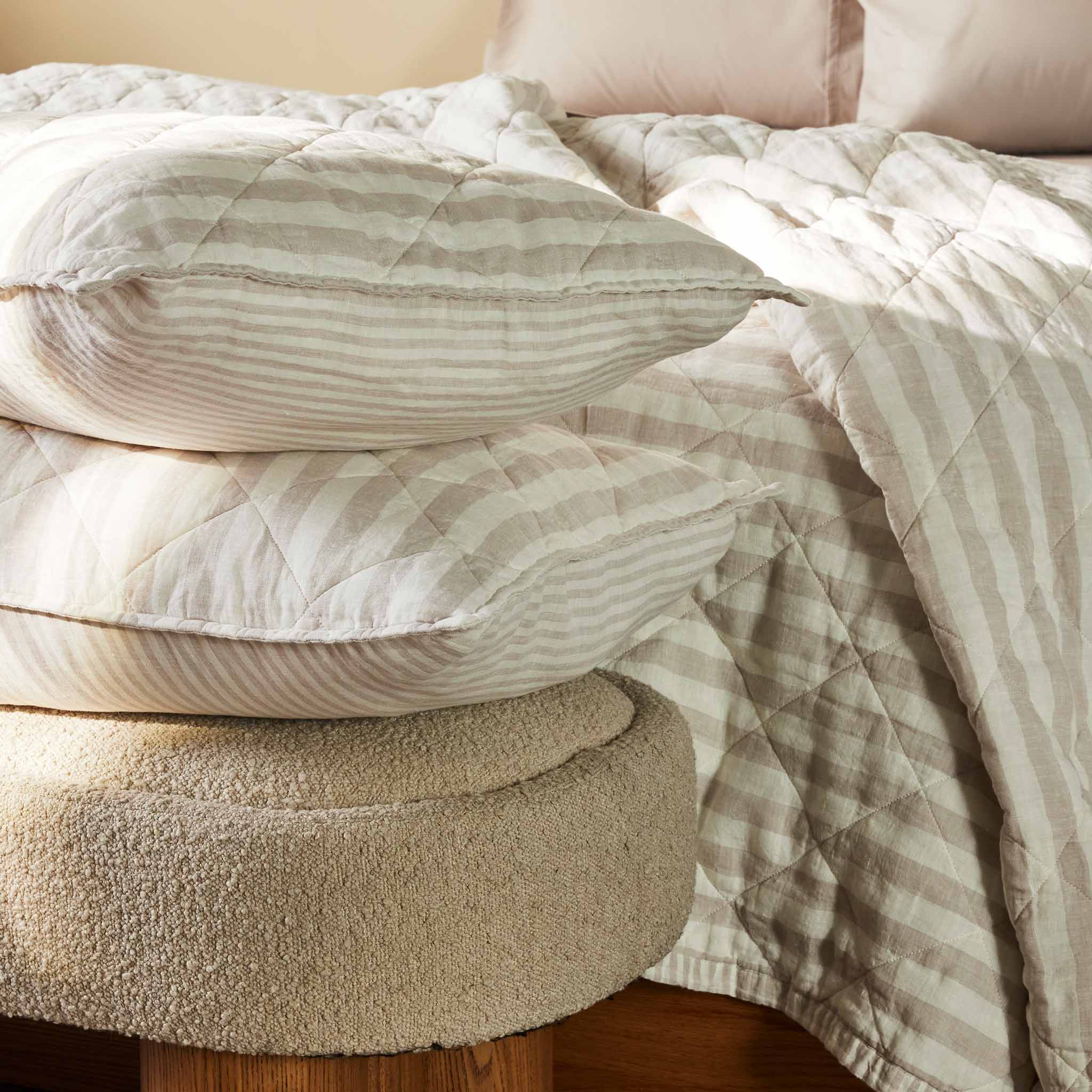 Reversible Linen Quilted Shams - Last Call