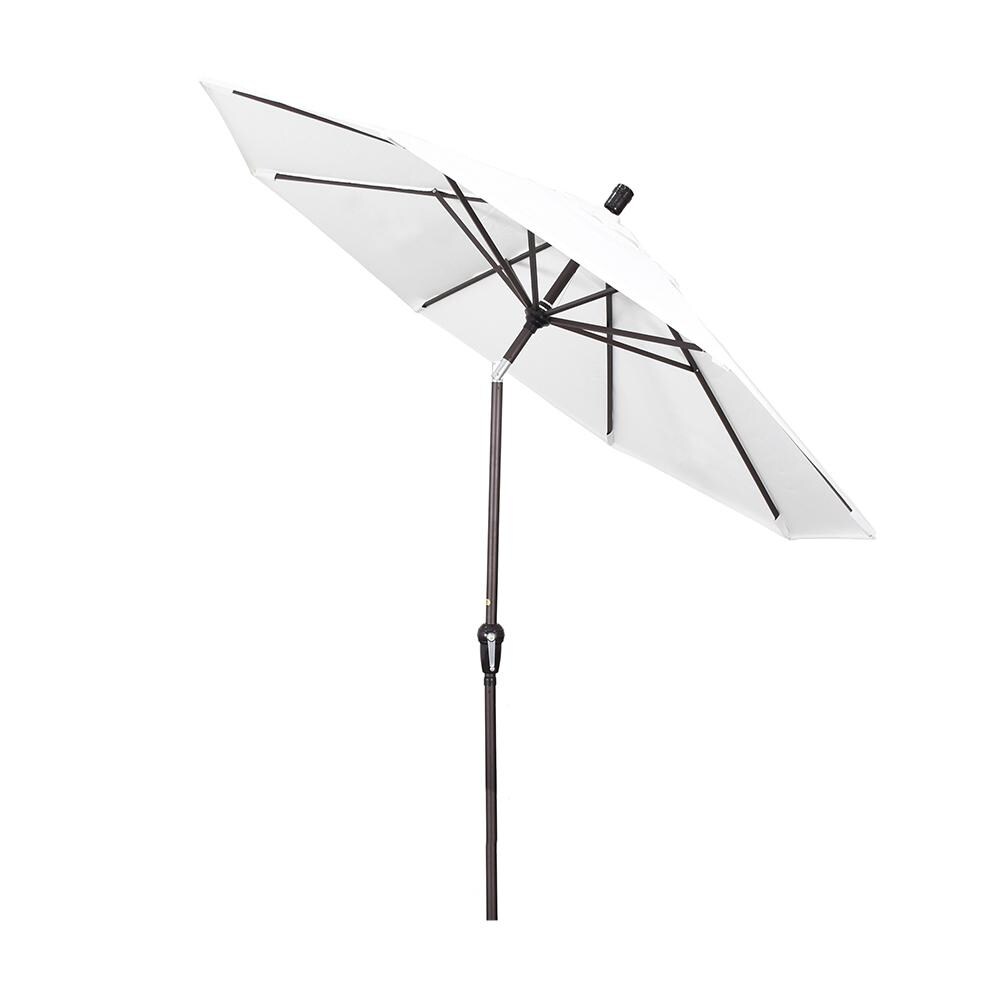 California Umbrella 11 Ft. Octagonal Aluminum Auto Tilt Patio Umbrella W/ Crank Lift and Aluminum Ribs