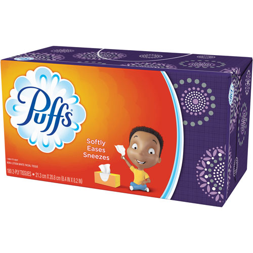 Procter and Gamble Puffs Basic Facial Tissue - 1 Ply - 8.50