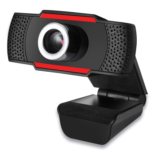 Adesso CyberTrack H3 720P HD USB Webcam with Microphone， 1280 pixels x 720 pixels， 1.3 Mpixels， Black