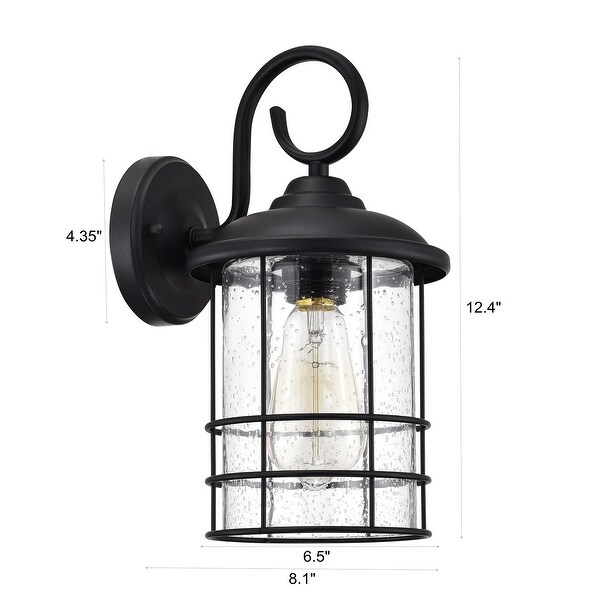 Round 1 Light Black Outdoor Wall Lantern Seeded Glass - 12.4*6.5*8.1 Shopping - The Best Deals on Outdoor Wall Lanterns | 38833031