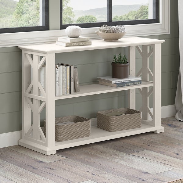 Homestead Console Table with Shelves by Bush Furniture