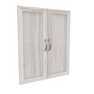 ClosetMaid Style+ 55.12 in. W - 121.12 in. W Bleached Walnut Laundry Room Cabinet Kit with Top Shelves and Shaker Doors 10000-02192