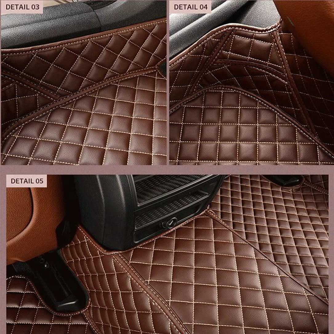 All-Weather Protection Luxury Leather Car Floor Mats for Cars， SUVs， and Trucks According to Automotive Model - for Mercedes-Benz C-Class 2 doors Coupe 2012-2014