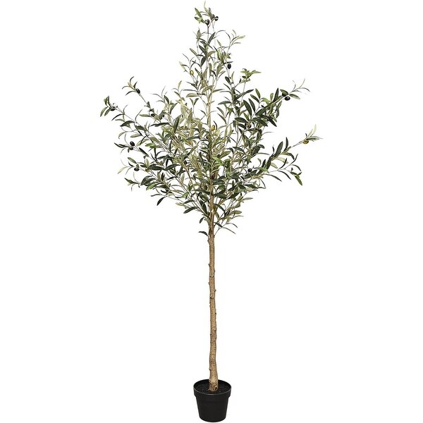 WINSOON Fake Olive Tree Artificial Plants Tree Indoor Faux Tree with Realistic Fruits for Home Office