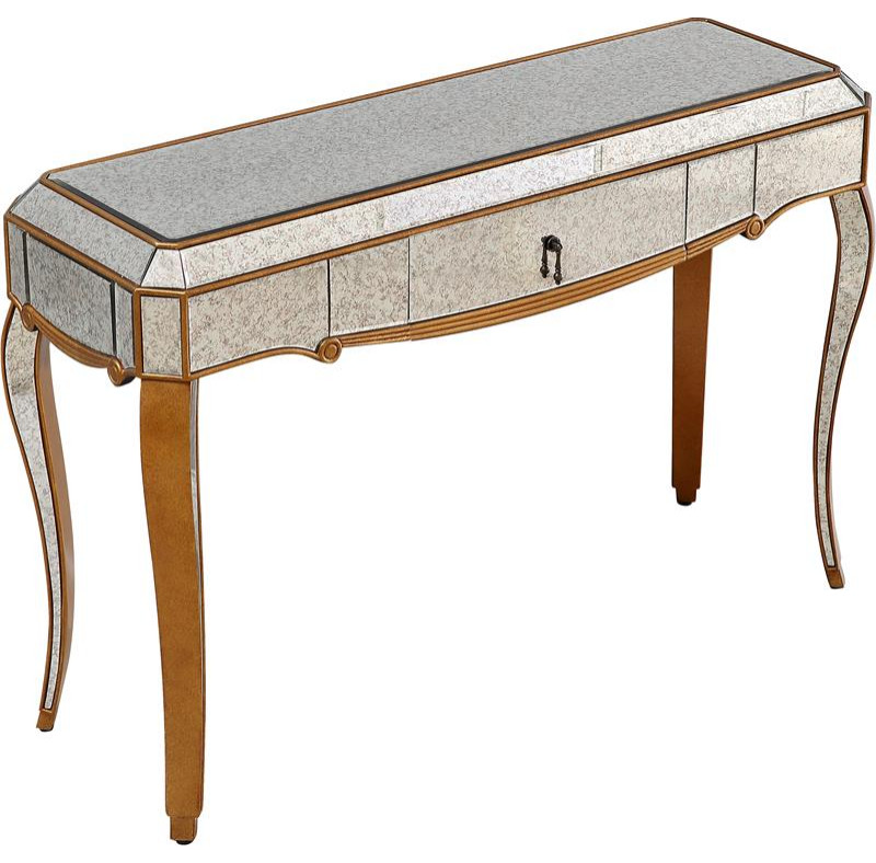 Camden Isle Astrid Mirrored Console Table   Traditional   Console Tables   by Homesquare  Houzz