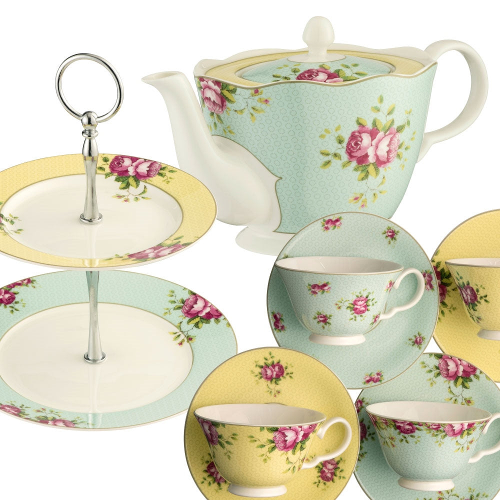 Aynsley Archive Rose Afternoon Teaset 3