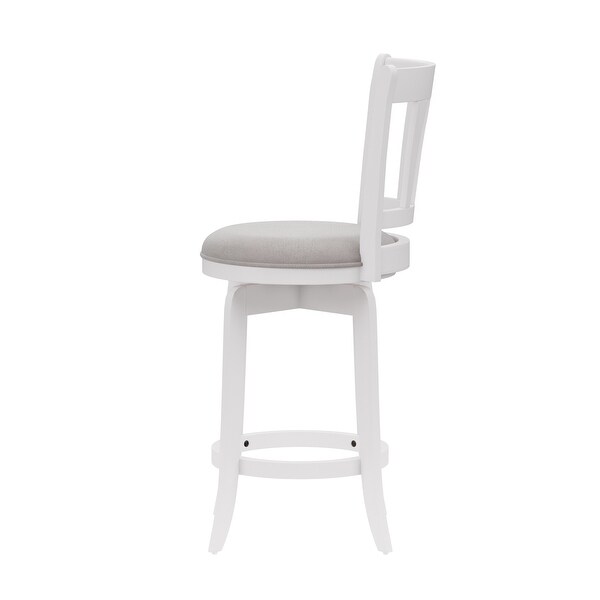 Presque Isle Wood Swivel Counter Height Stool， White