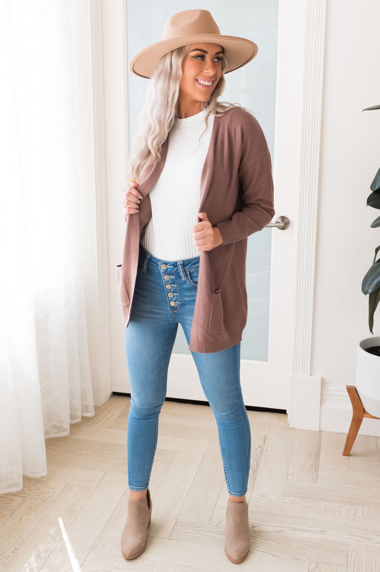 Casually Cool Modest Pocket Cardigan