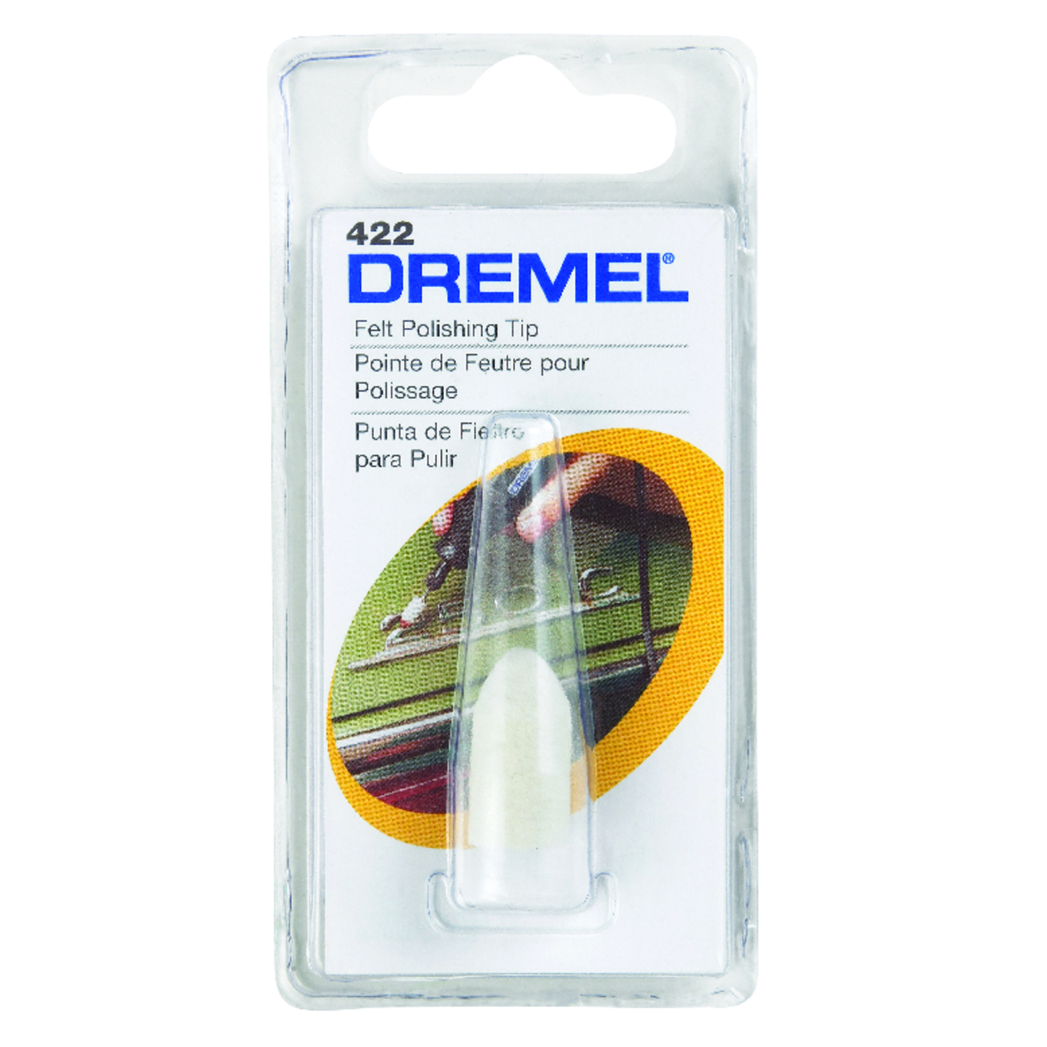 Dremel 3/8 in. X 1 in. L Felt Felt Polishing Tip 1 pk