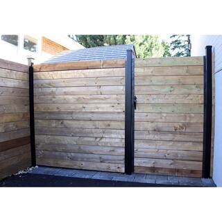 Slipfence 4 ft. x 6 ft. Wood and Aluminum Fence Gate Kit SF2-GK100