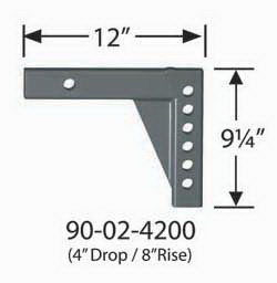 Equal I Zer 90 02 4200 Equalizer Hitch Shank 8'Ris...