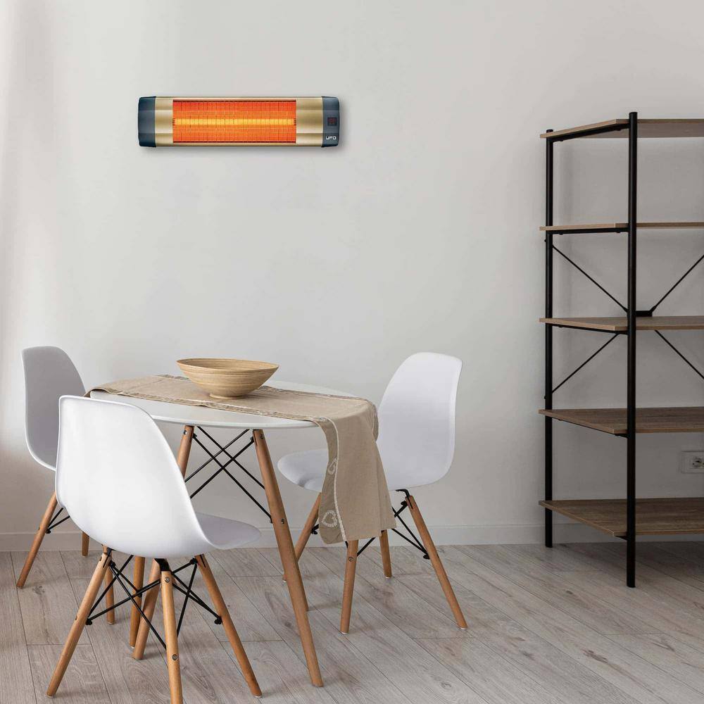 UFO UK-15 Efficient Electric Infrared Heater with Remote Control 1500-Watt Bronze Color UFOUK15