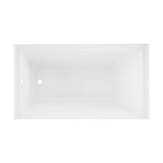 Swiss Madison Voltaire 54 in. x 30 in. Left-Hand Drain Rectangular Alcove Bathtub with Apron in Glossy White SM-AB557