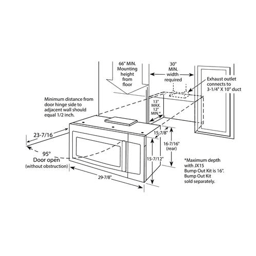 JVM3162RJSS 30 Over-the-Range Microwave with 1.6 cu. ft. Capacity in Stainless Steel