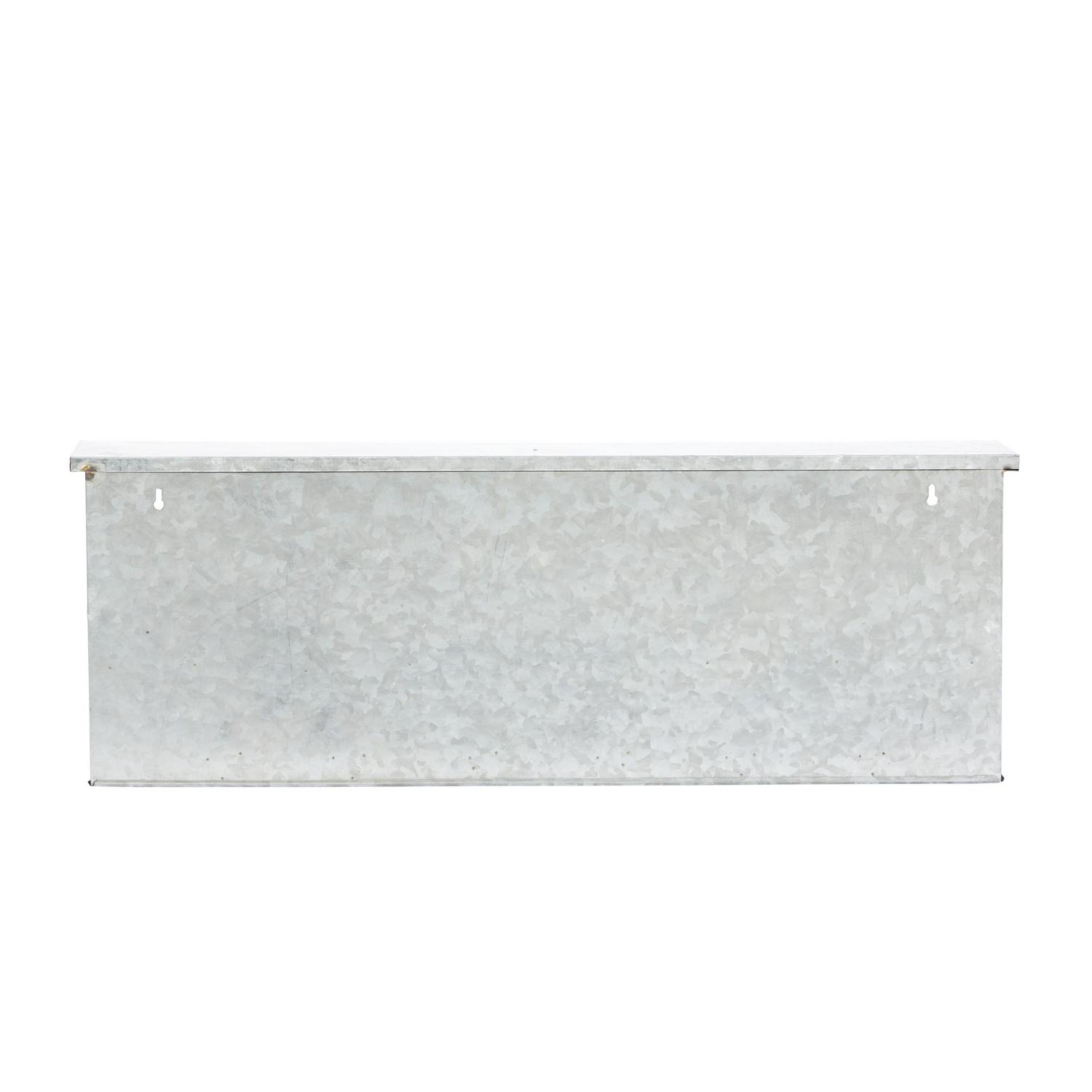 DecMode Indoor Grey Metal Farmhouse Wall Shelf