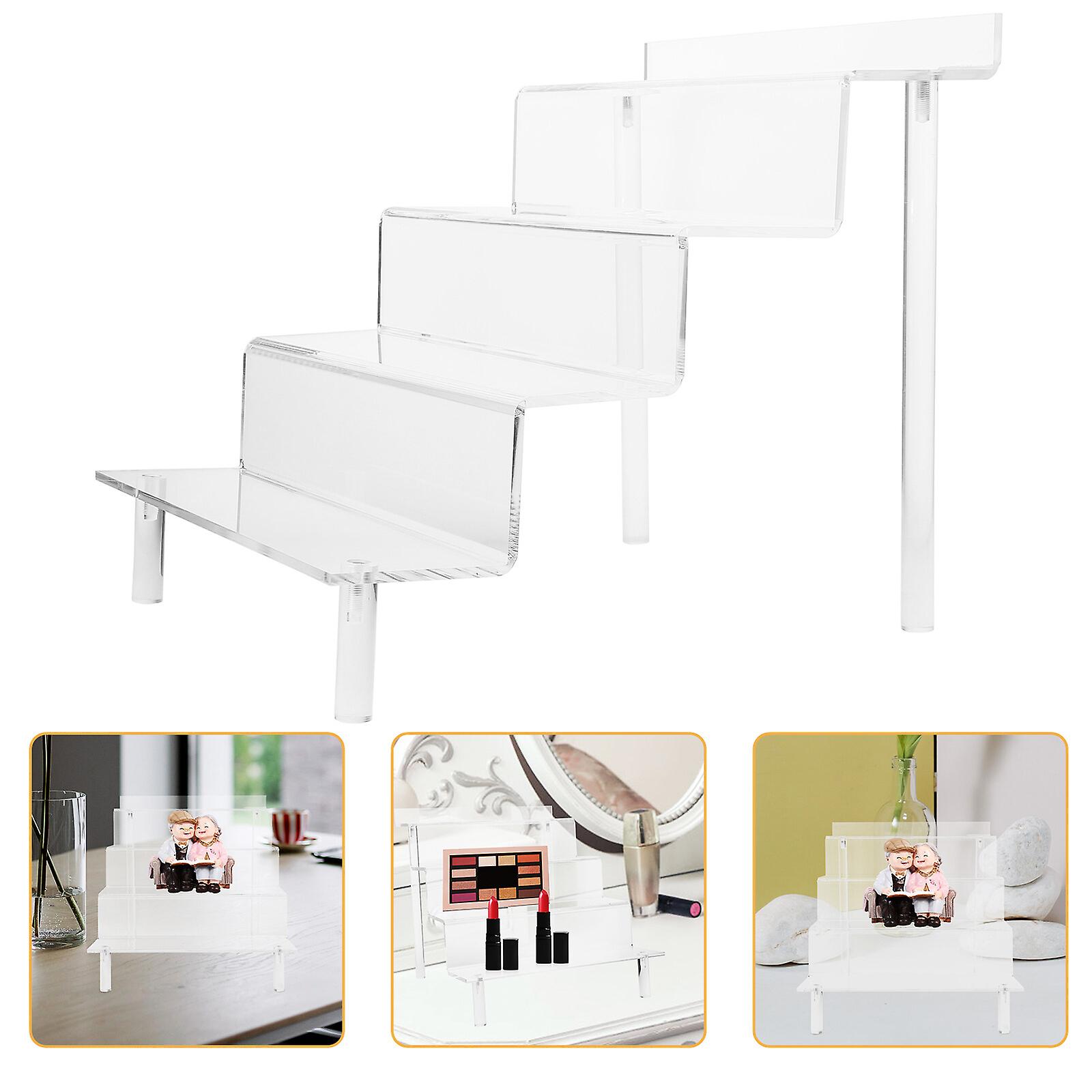 Desktop Acrylic Display Risers Multi-tier Perfume Organizer Stand Clear Cupcake Stand Holder Figures Shelf Riser