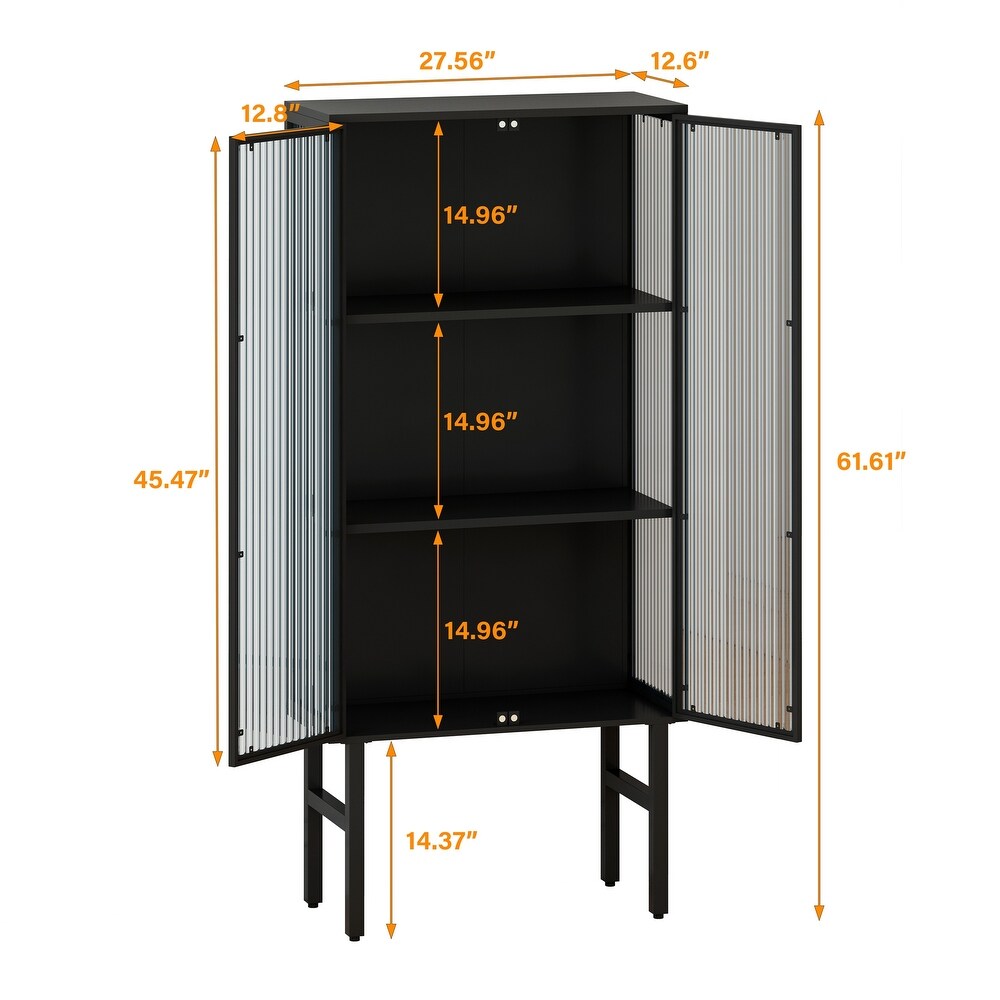 Buffet Cabinet with Glass Doors