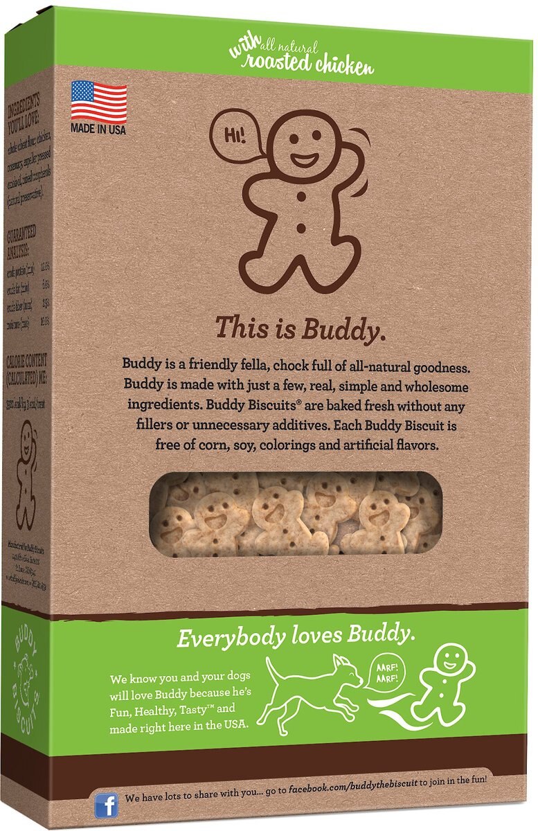 Buddy Biscuits Teeny Treats with Roasted Chicken Oven Baked Dog Treats