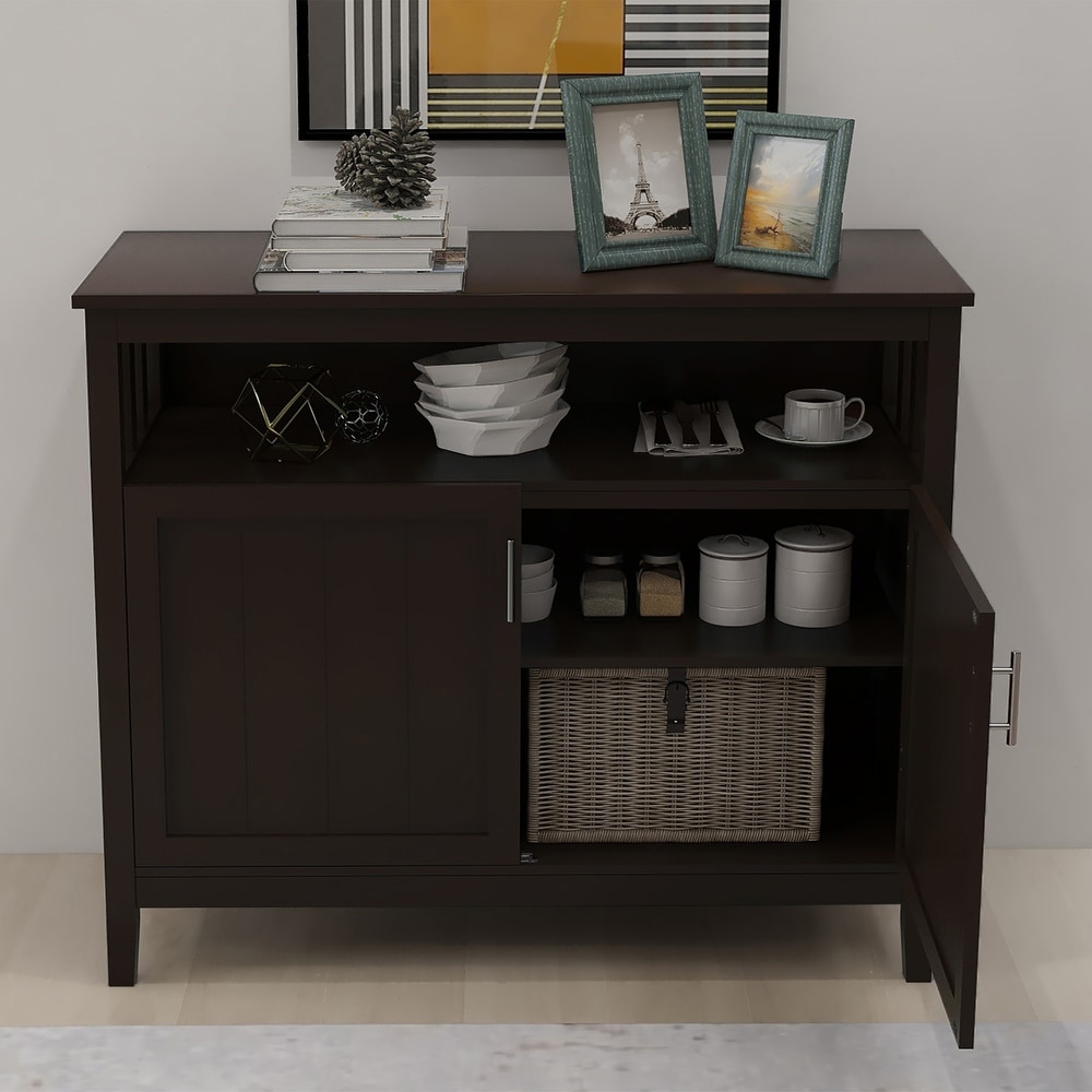 Nestfair Kitchen Storage Sideboard With 2 Shelves