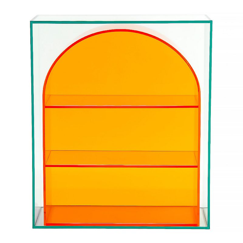 Ventray Home Acrylic Arched Multi-layer Storage Shelf (orange)