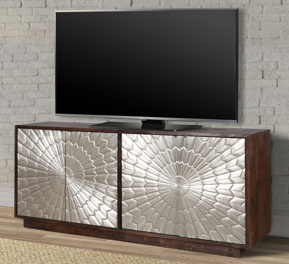 Parker House Crossings Palace 78 quotTV Console   Contemporary   Entertainment Centers And Tv Stands   by Parker House  Houzz
