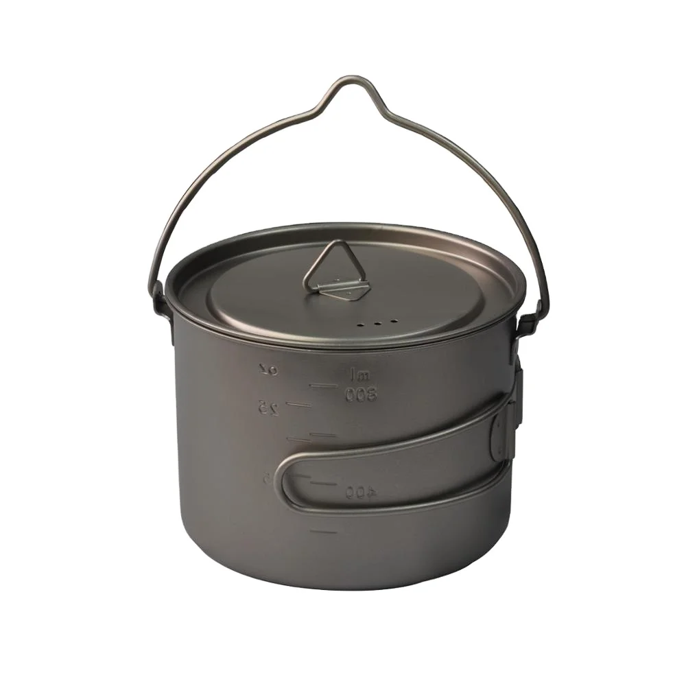 Outdoor activties Camping cup titanium outdoor cooking pot for hiking