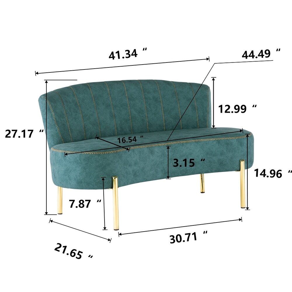 Loveseat Settee Upholstered Sofa Couch Banquette Bench Ottoman with Backrest