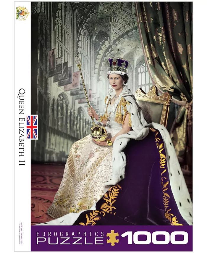 University Games Eurographics Incorporated Queen Elizabeth II Jigsaw Puzzle  1000 Pieces