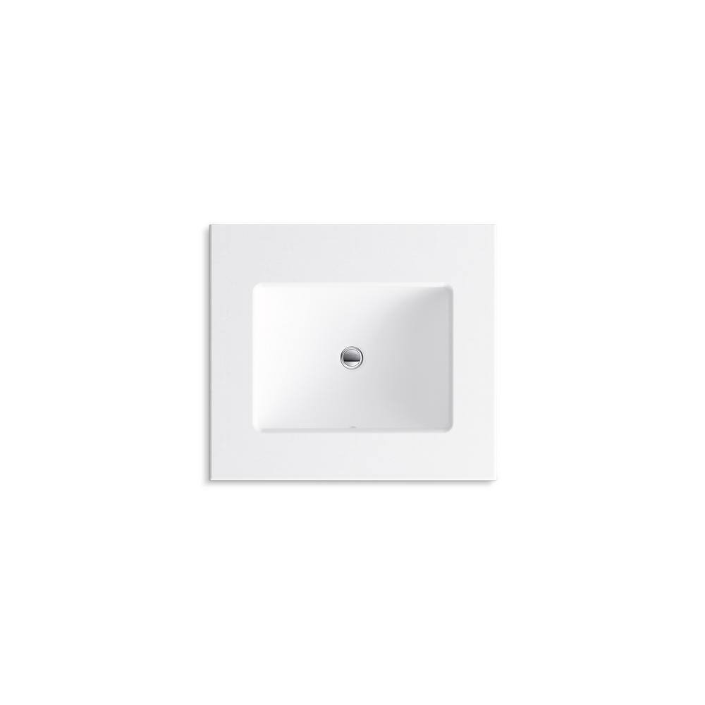 KOHLER Caxton Rectangle Undermount Bathroom Sink in White K-EC20000-0