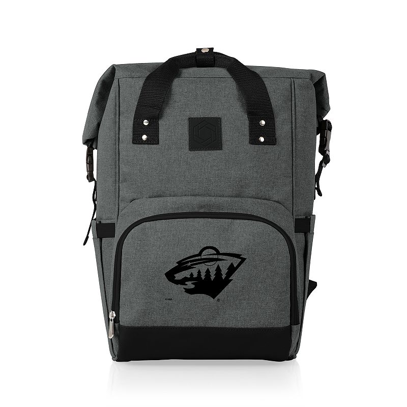 Picnic Time Minnesota Wild On The Go Roll-Top Cooler Backpack