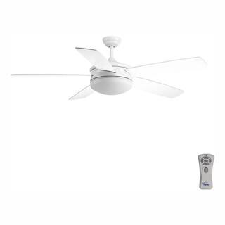 Progress Lighting Fresno Collection 60 in. LED Indoor White Ceiling Fan with Light Kit and Remote P2548-3030K