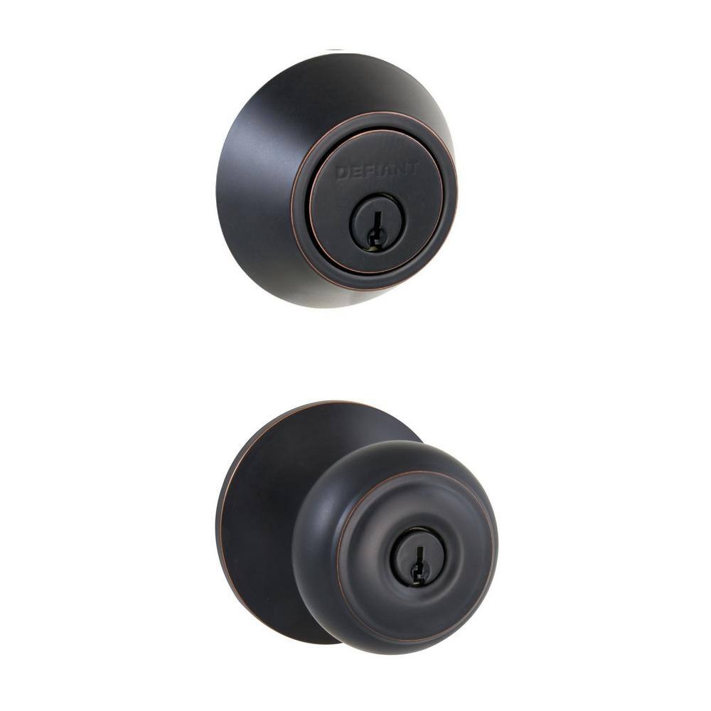 Defiant Hartford Aged Bronze Combo Pack with Single Cylinder Deadbolt 32BGX7D1B