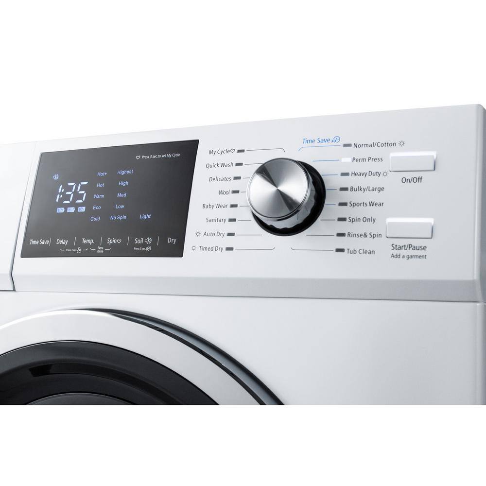 Summit Appliance 2.7 cu. ft. All-in-One Washer and Electric Ventless Dryer in White SPWD2202W