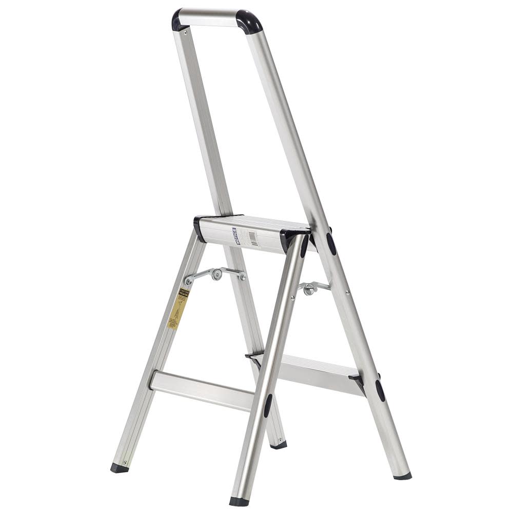 2-Step 225-lb Load Capacity Silver Aluminum Step Stool