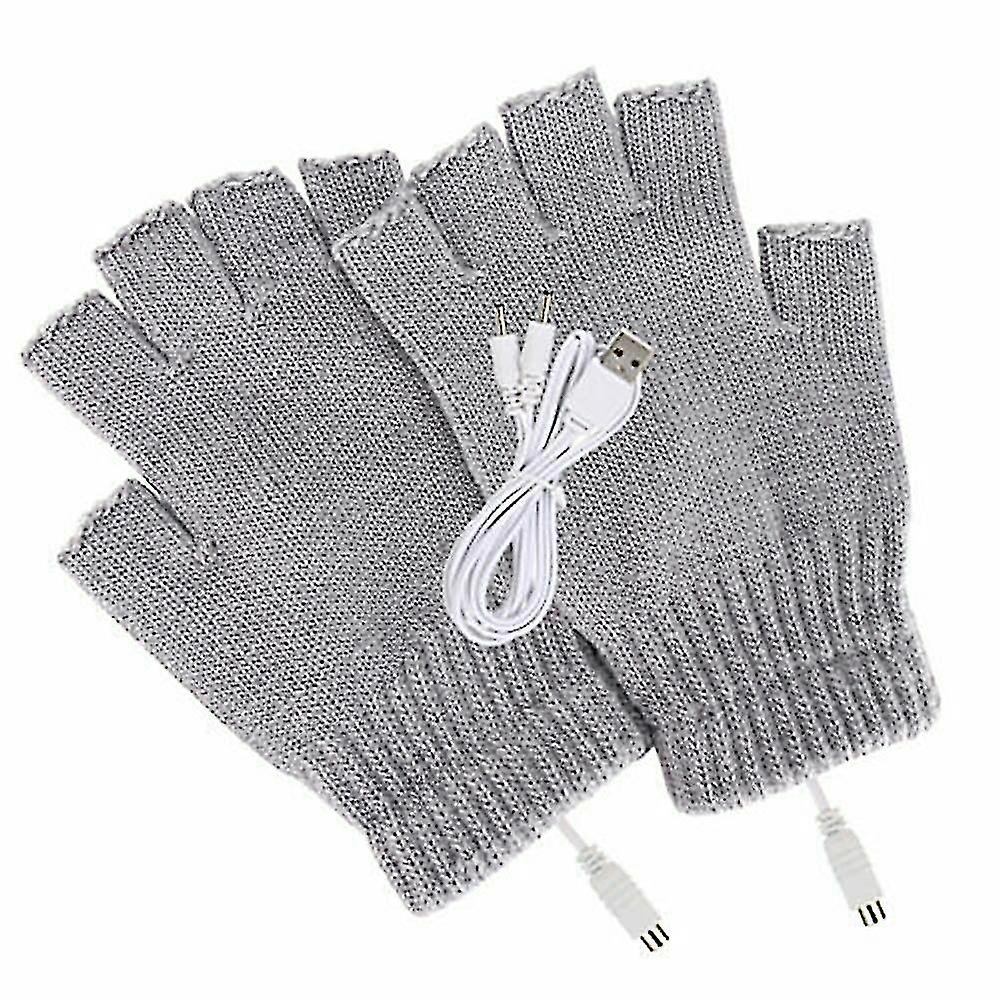 Winter Working  Usb Heated Gloves Thermal Hand Warmer Gloves Full and Half Finger