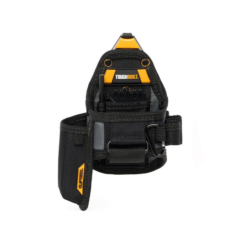 TOUGHBUILT 7-pocket Tape Measure and Utility Knife Pouch Black with ClipTech Hub notebook carpenter pencil and carabiner loop TB-CT-25X