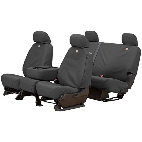 Covercraft Carhartt SeatSaver Custom First Row Seat Cover: Gravel， Duck Weave， 40/20/40 Bench Seat， 1 Pk