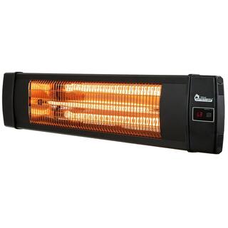 Dr Infrared Heater 1500-Watt Electric Carbon Infrared Space Heater Indoor Outdoor Patio Garage Wall or Ceiling Mount with Remote Black DR-238