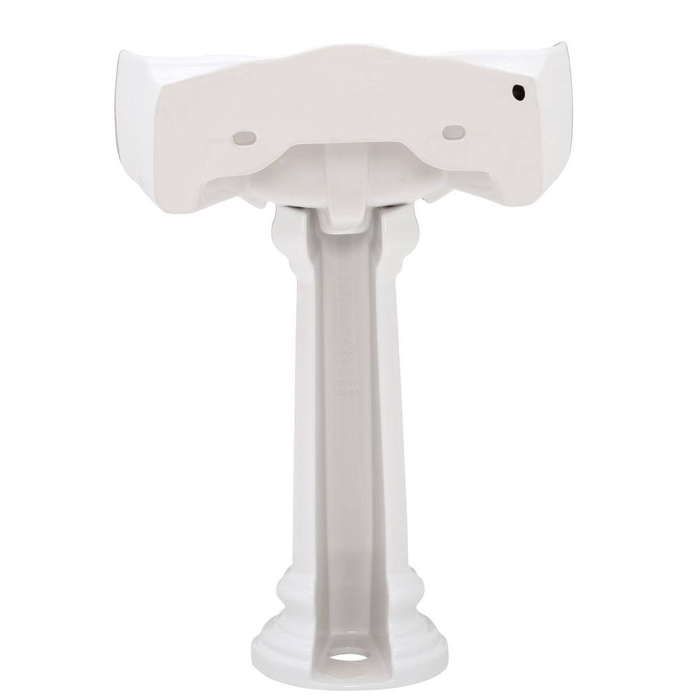 Pegasus Victoria 26 in. Pedestal Combo Bathroom Sink for 4 in. Centerset in White 3-754WH