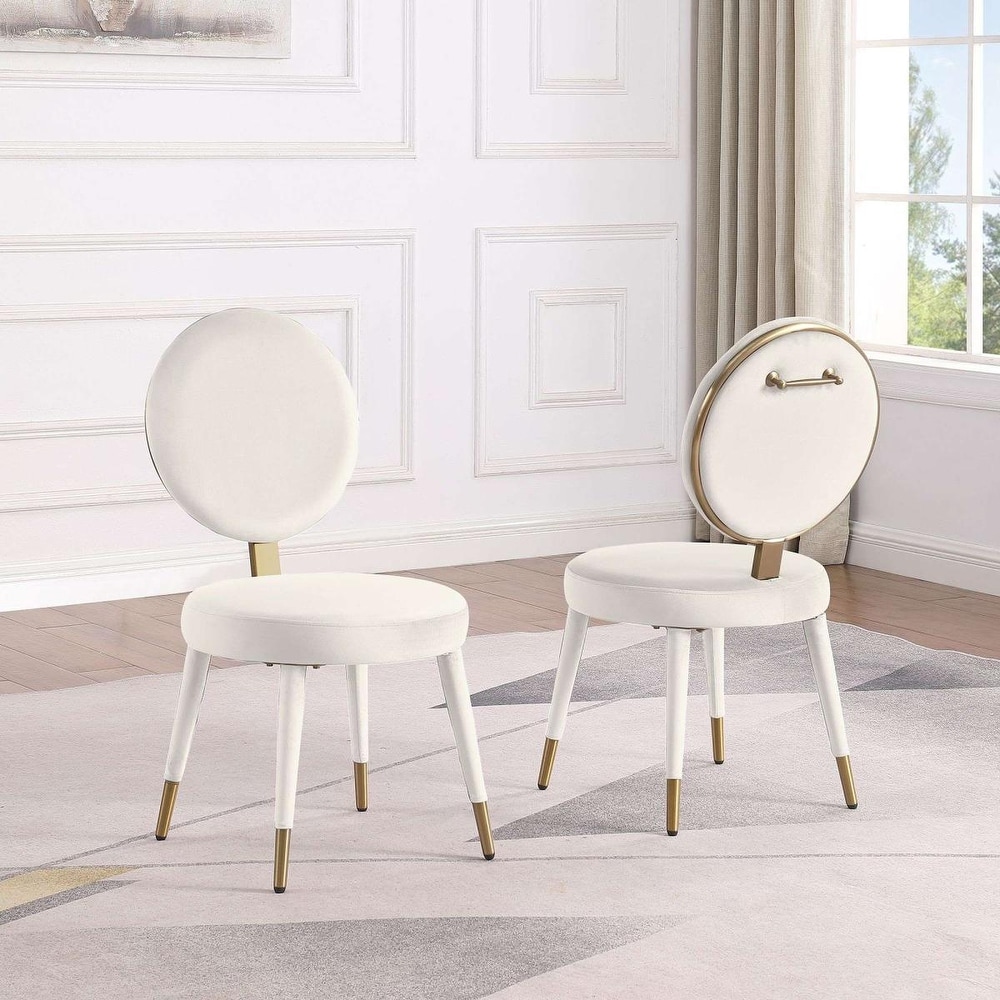 Morden Fort Modern Luxury 5  Piece Round Dining Table and Chair Set