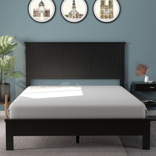 Full Wood Headboard Flat Panel with Pre-drilled Holes and Height Adjustment - - 36068985