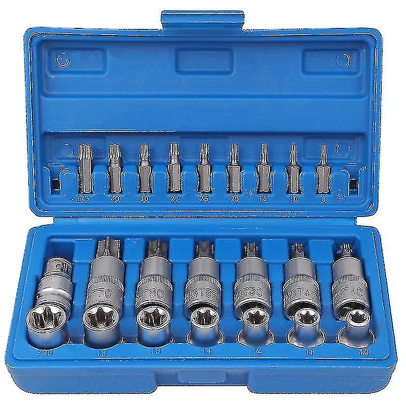 Naiwang 23 Pcs Torx Bit Socket Set Crv Star Sockets Set Car Repair Automotive Tools