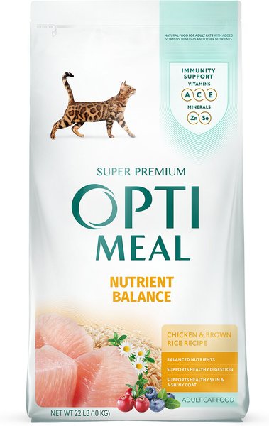 Optimeal Nutrient Balance Chicken and Brown Rice Recipe Dry Cat Food