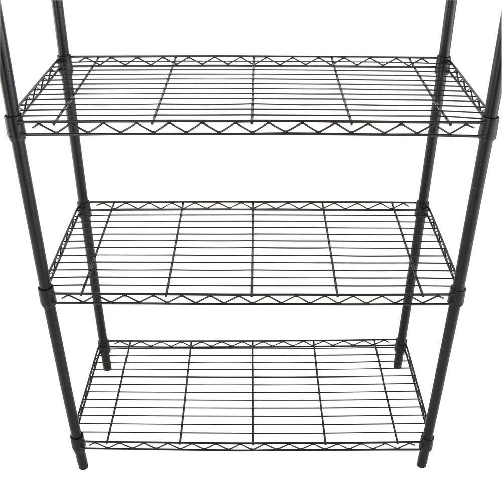 HDX 5-Tier Steel Wire Shelving Unit in Black (36 in. W x 72 in. H x 16 in. D) 21656PS-YOW