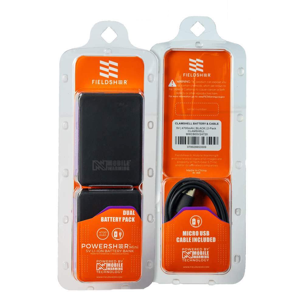 Mobile Warming 5V Powersheer Glove Clamshell Battery and Cable