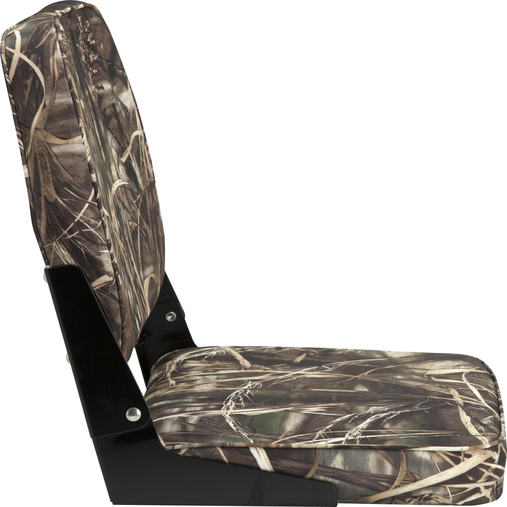 Attwood 98395CAMO Low-Back Padded Boat Seat， Camo， High-Impact Plastic Frame， 7 Inches W x 16 Inches D x 16 Inches H