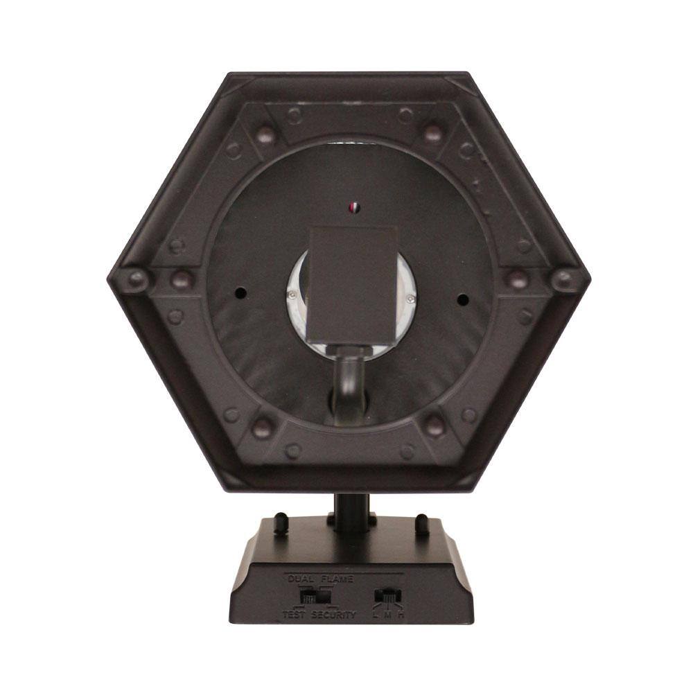 Home Decorators Collection Bronze Integrated LED Outdoor Wall Lantern Sconce with Flickering BulbClear Glass with Motion Sensor and Photocell FL-380HD