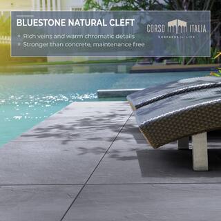 Corso Italia Bluestone Natural Cleft 24 in. x 24 in. x 0.75 in. Porcelain Paver 610010002317