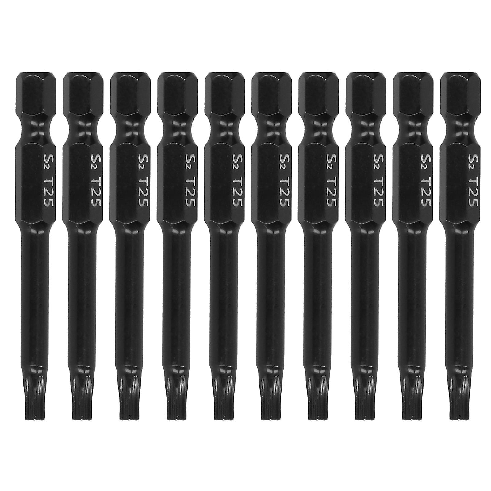 10pcs 60mm Steel Star Head Screwdriver Set Bits Hand Tools Magnetic Screw Driver Bit Sett25